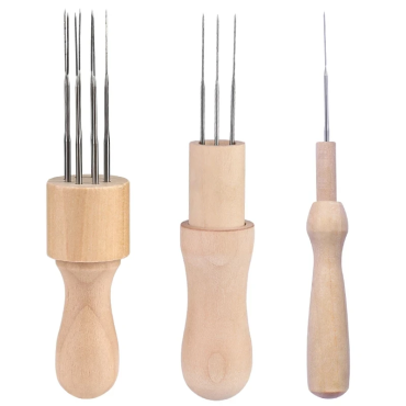 Porta Agujas de Fieltro de Madera